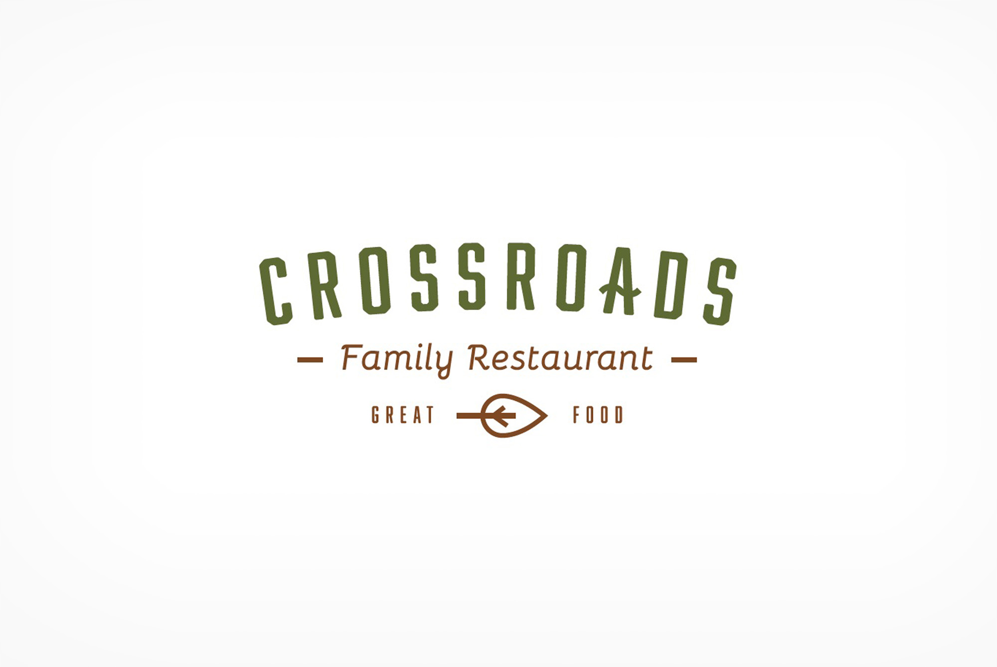 Crossroads Family Restaurant logo design was a rebrand for new owners of the rural Washington State classic diner.