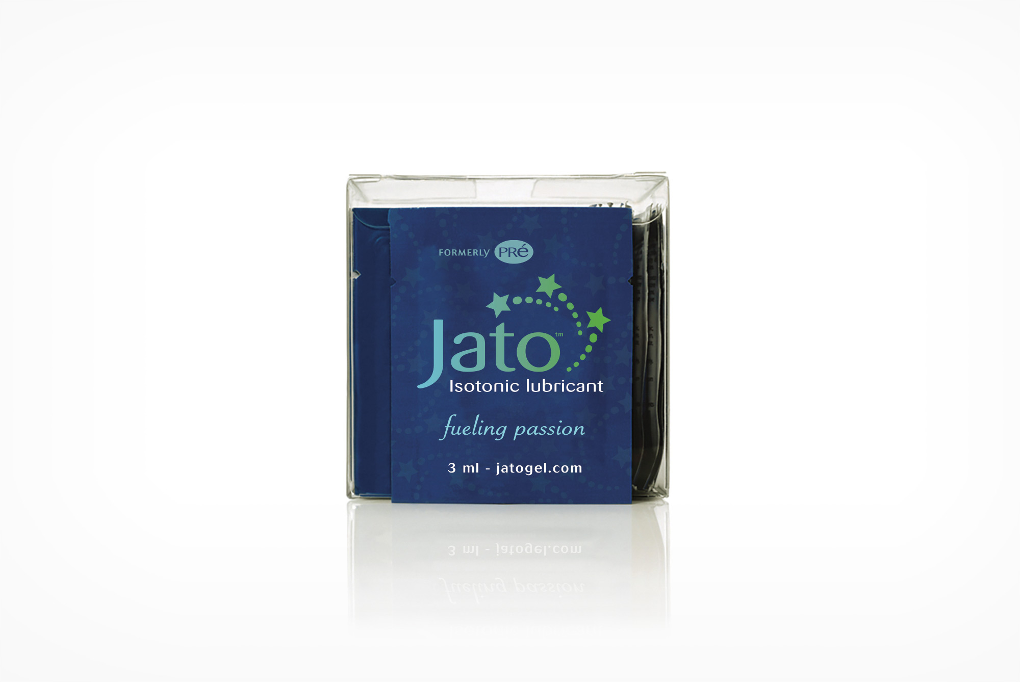 INGfertility's Jet Assisted Take Off - Jato Isotonic Lubricant sachet package design.