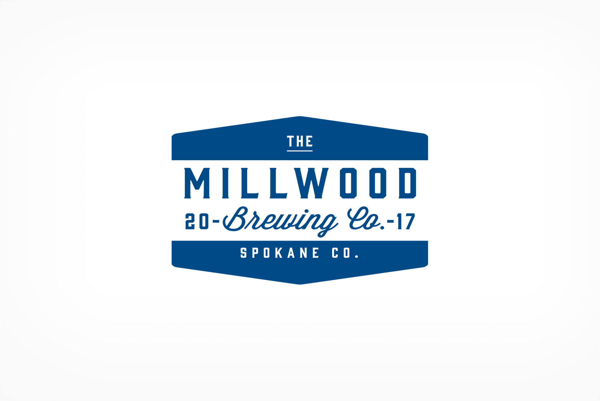 Millwood Washington based Millwood Brewing Company brand shield logo.