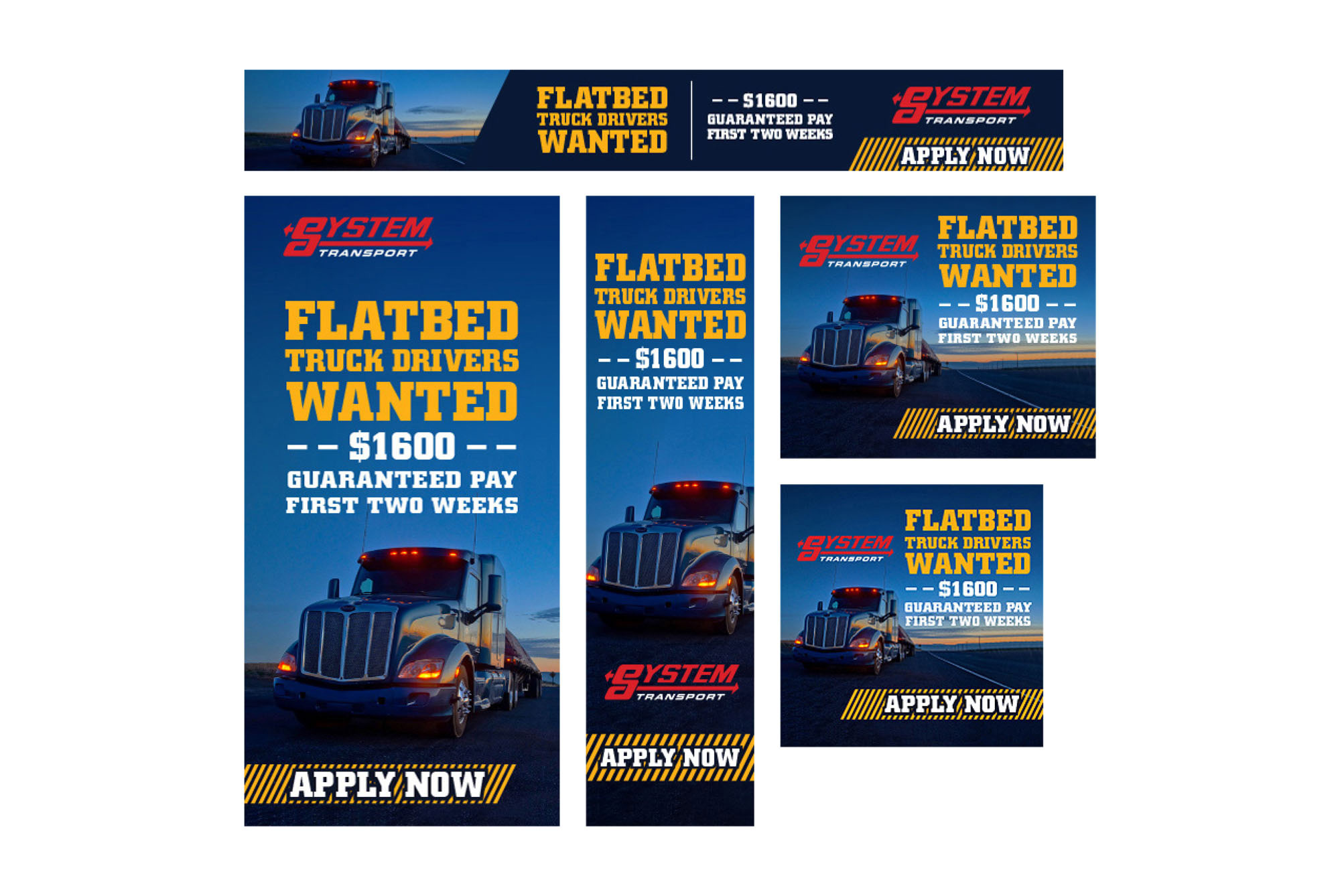 Systems Transport social media ad designs for driver recruitment.